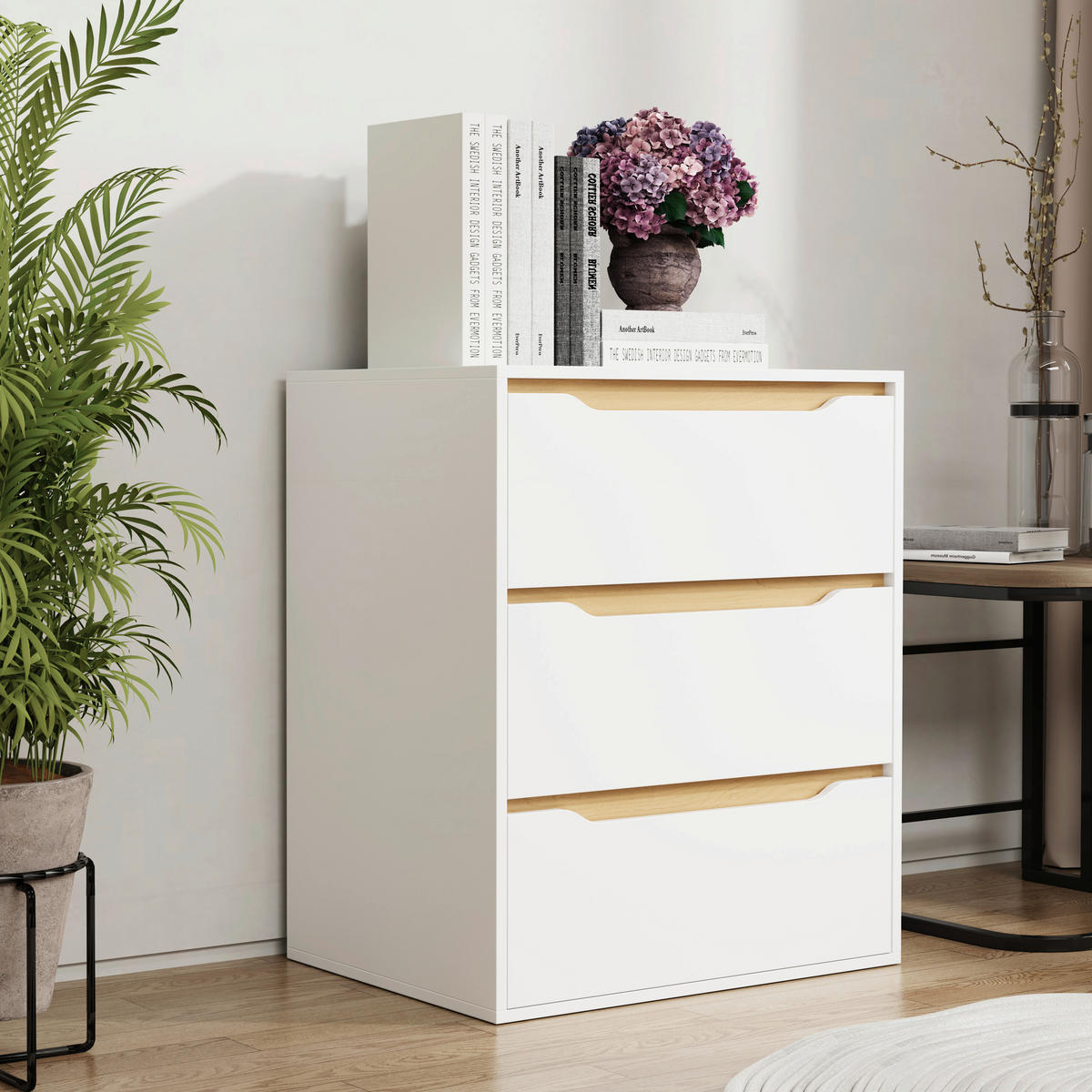 KOMMODE 65/78/48 cm  in Weiss, Honigeiche  - Honigeiche/Weiss, Design, Holzwerkstoff (65/78/48cm) - MID.YOU