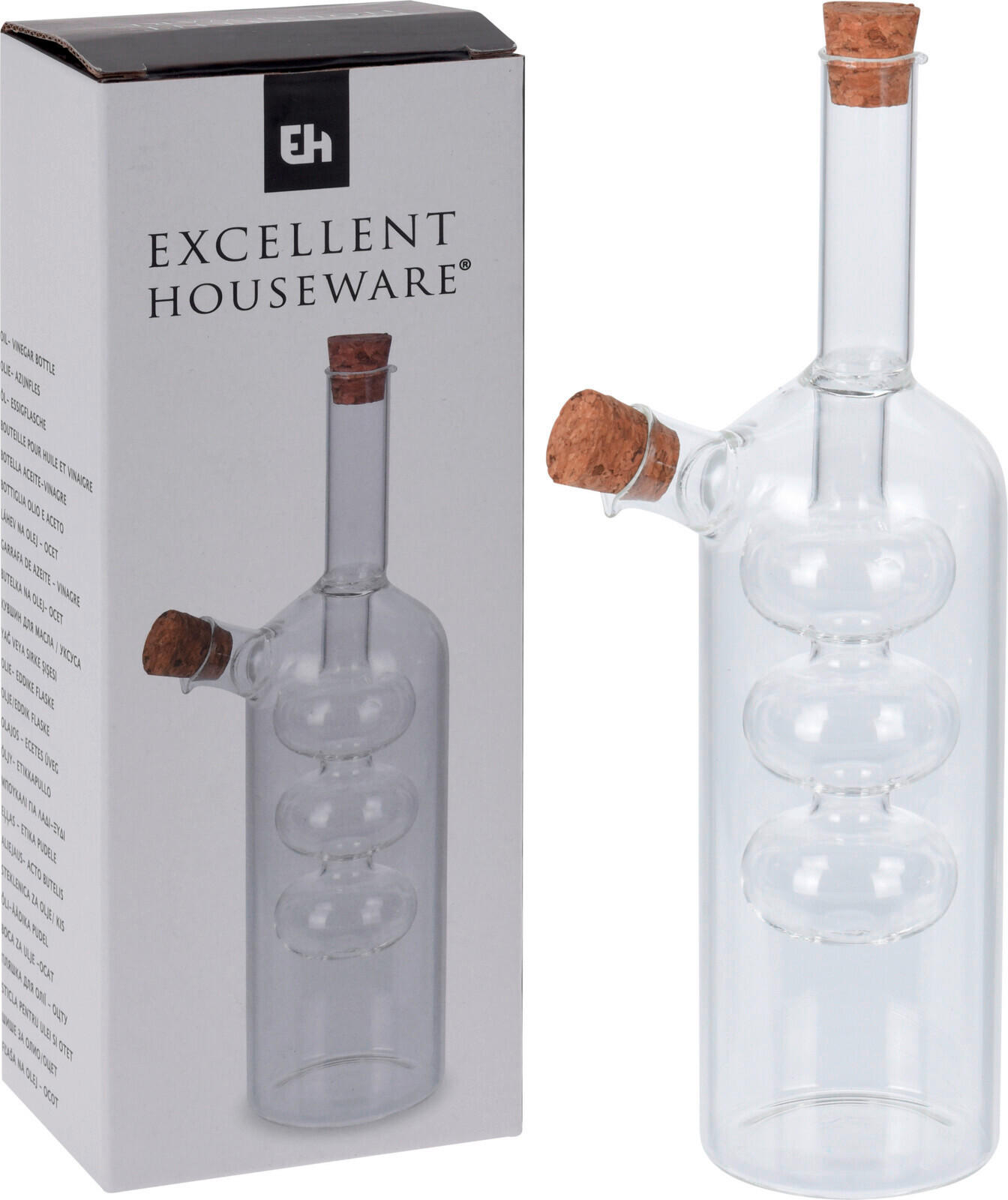 OLJA-/VINÄGERFLASKA - transparent, Basics, glas (5/5/22cm)