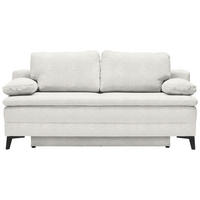 BOXSPRINGSOFA  mit Stoffauswahl, Rücken echt Webstoff Creme  - Creme/Schwarz, Design, Textil/Metall (200/100/108cm) - Novel