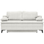 BOXSPRINGSOFA  in Webstoff Creme  - Creme/Schwarz, Design, Textil/Metall (200/100/108cm) - Novel