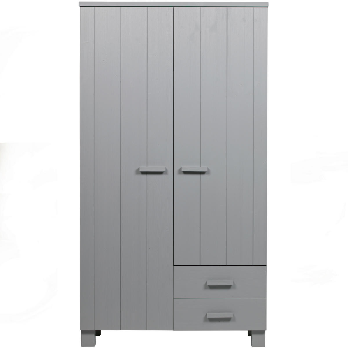 GARDEROBENSCHRANK Dennis  in 111/202/55 cm  - Grau, Design, Holz (111/202/55cm) - Livetastic