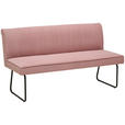 SITZBANK 158/70/88 cm Webstoff Rosa, Schwarz  - Schwarz/Rosa, Design, Textil/Metall (158/70/88cm) - Hom`in