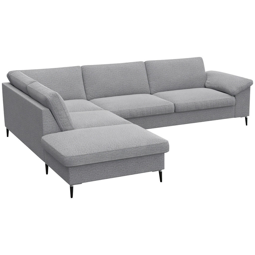 Thumbnail - Livetastic Ecksofa, Hellgrau, Textil, 5-Sitzer, Füllung: Schaumstoff, Federn,Schaumstoff, Ottomane links, L-Form, 279x22...