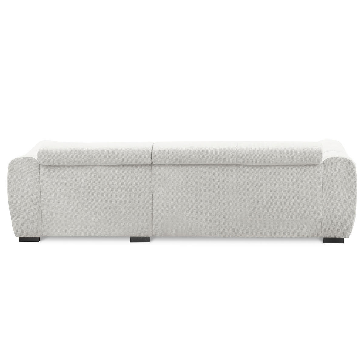 ECKSOFA AVEIRO Silberfarben Webstoff Bettkasten, Kopfteilverstellung, Sitzvorzug  - Silberfarben/Schwarz, Design, Kunststoff/Textil (274/177cm) - Livetastic