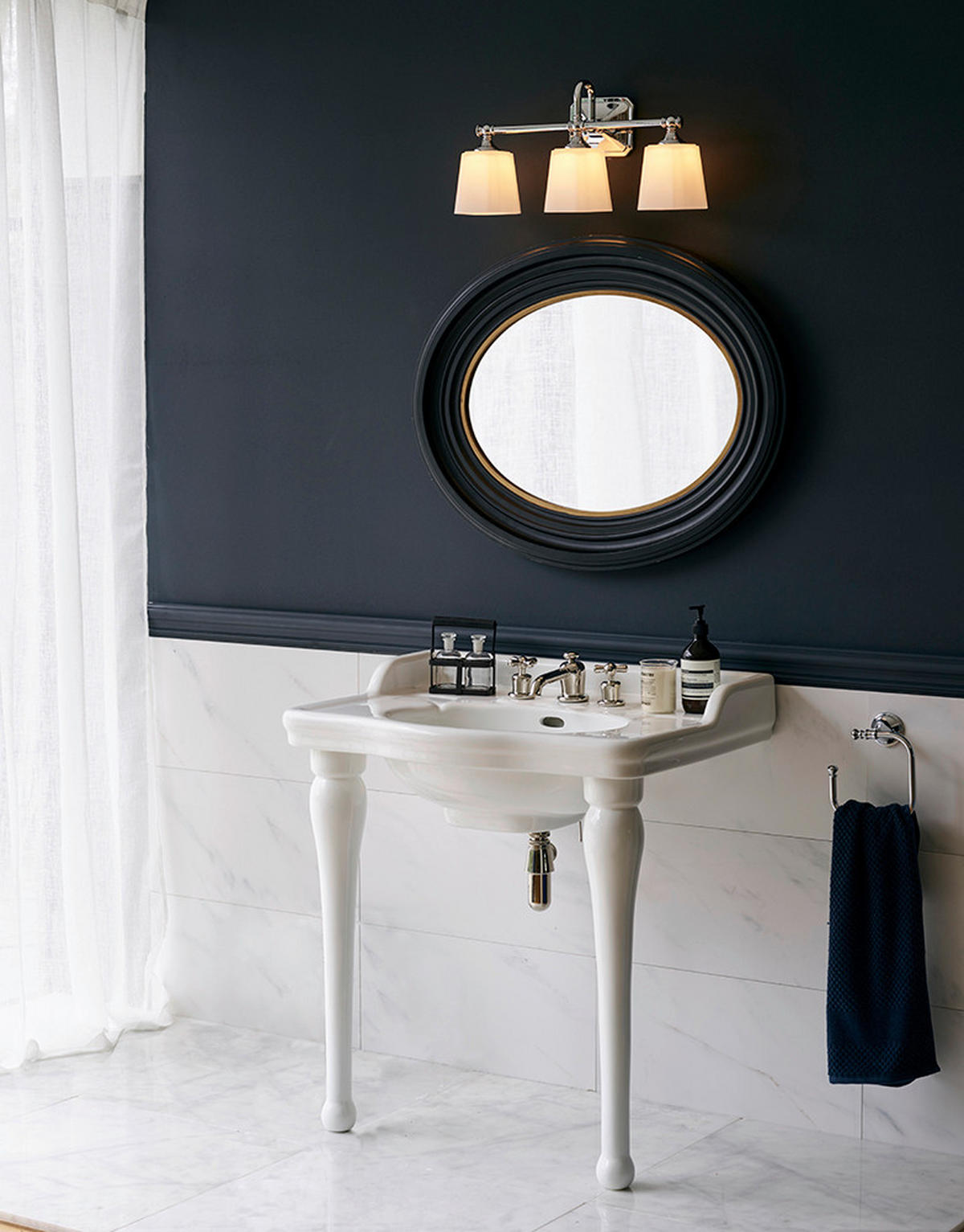 BADEZIMMER-WANDLEUCHTE - Chromfarben, Konventionell, Glas/Metall (53.3 /25.7/15.2cm) - Elstead Lighting