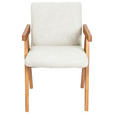 ARMLEHNSTUHL in Holz, Textil Beige  - Eichefarben/Beige, KONVENTIONELL, Holz/Textil (53,5/83/62cm) - Linea Natura
