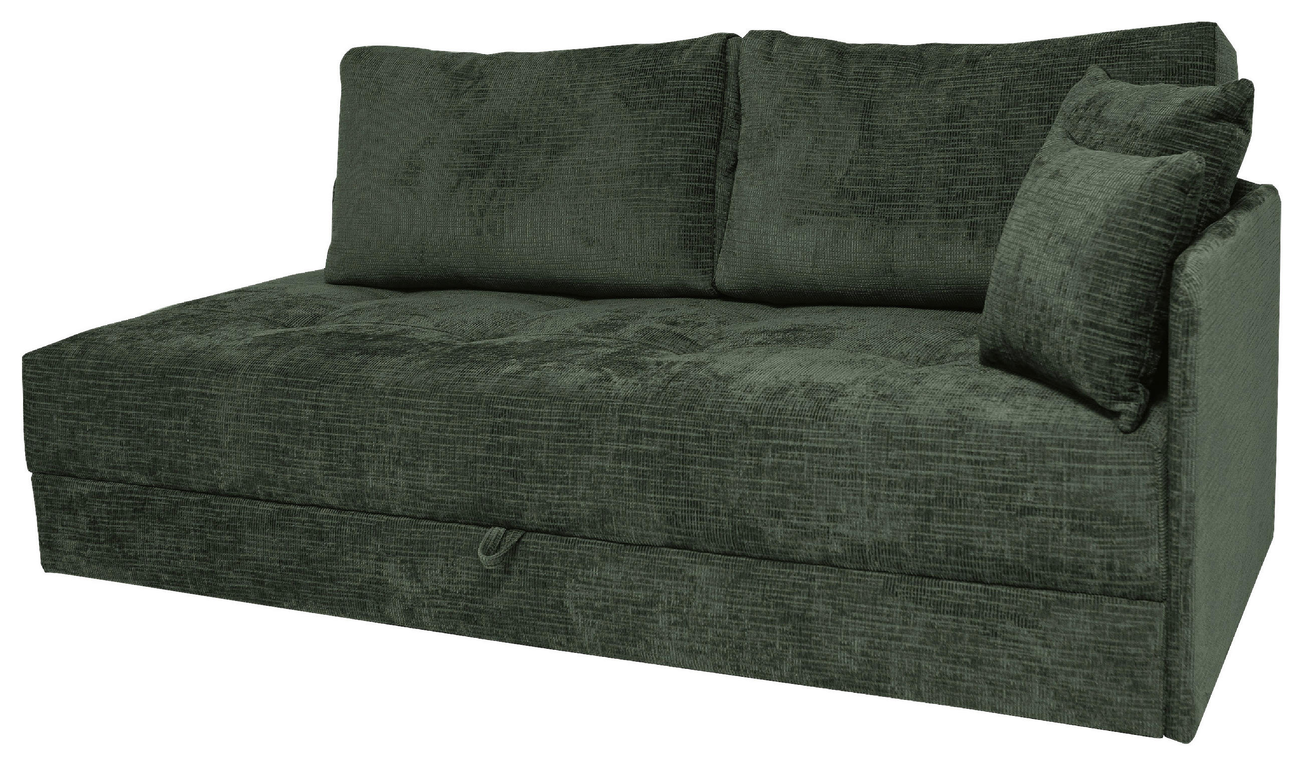 LIEGE in Velours Grün  - Schwarz/Grün, Konventionell, Kunststoff/Textil (205/80/95cm) - Xora