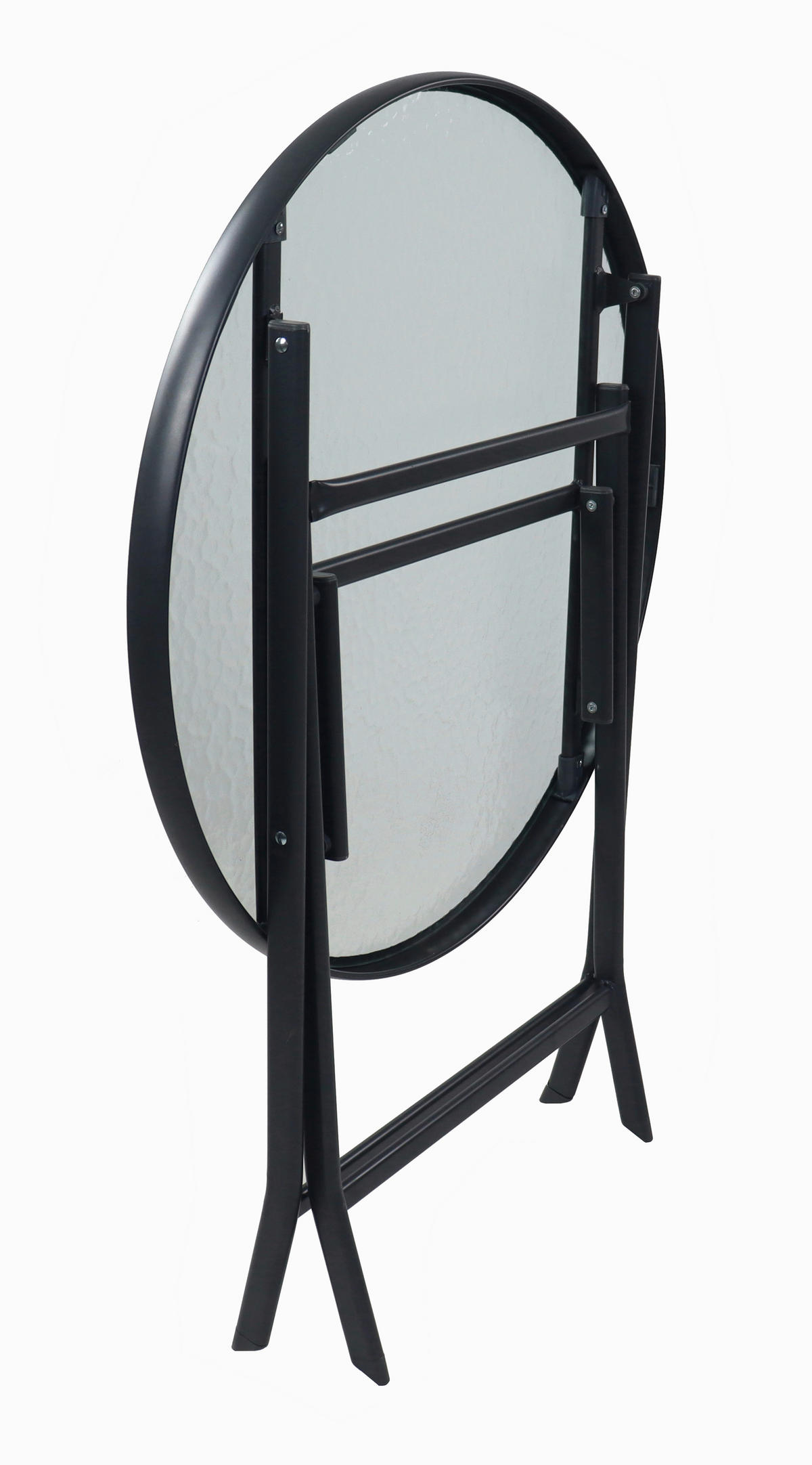 GARTENTISCH Metall, Glas Anthrazit rund  - Anthrazit, Modern, Glas/Metall (70/70cm) - MID.YOU