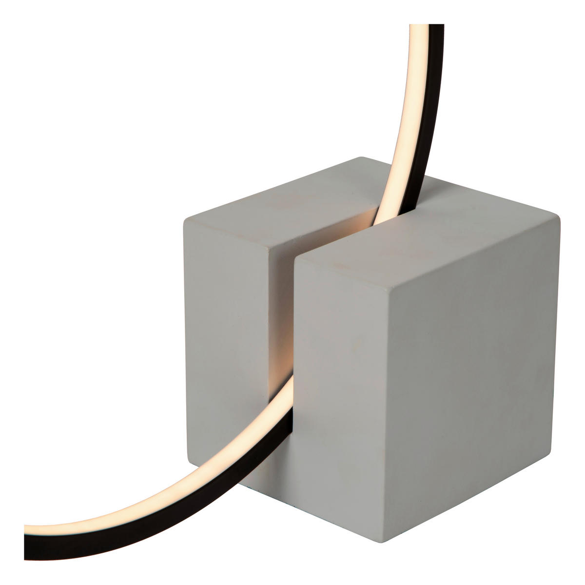 LED-TISCHLEUCHTE 32/10/32 cm   - Schwarz/Grau, KONVENTIONELL, Metall (32/10/32cm) - Lucide