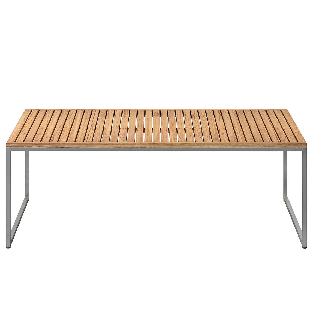 LOUNGETISCH  - Edelstahlfarben/Teakfarben, MODERN, Metall (120/73/43cm) - Ambia Garden