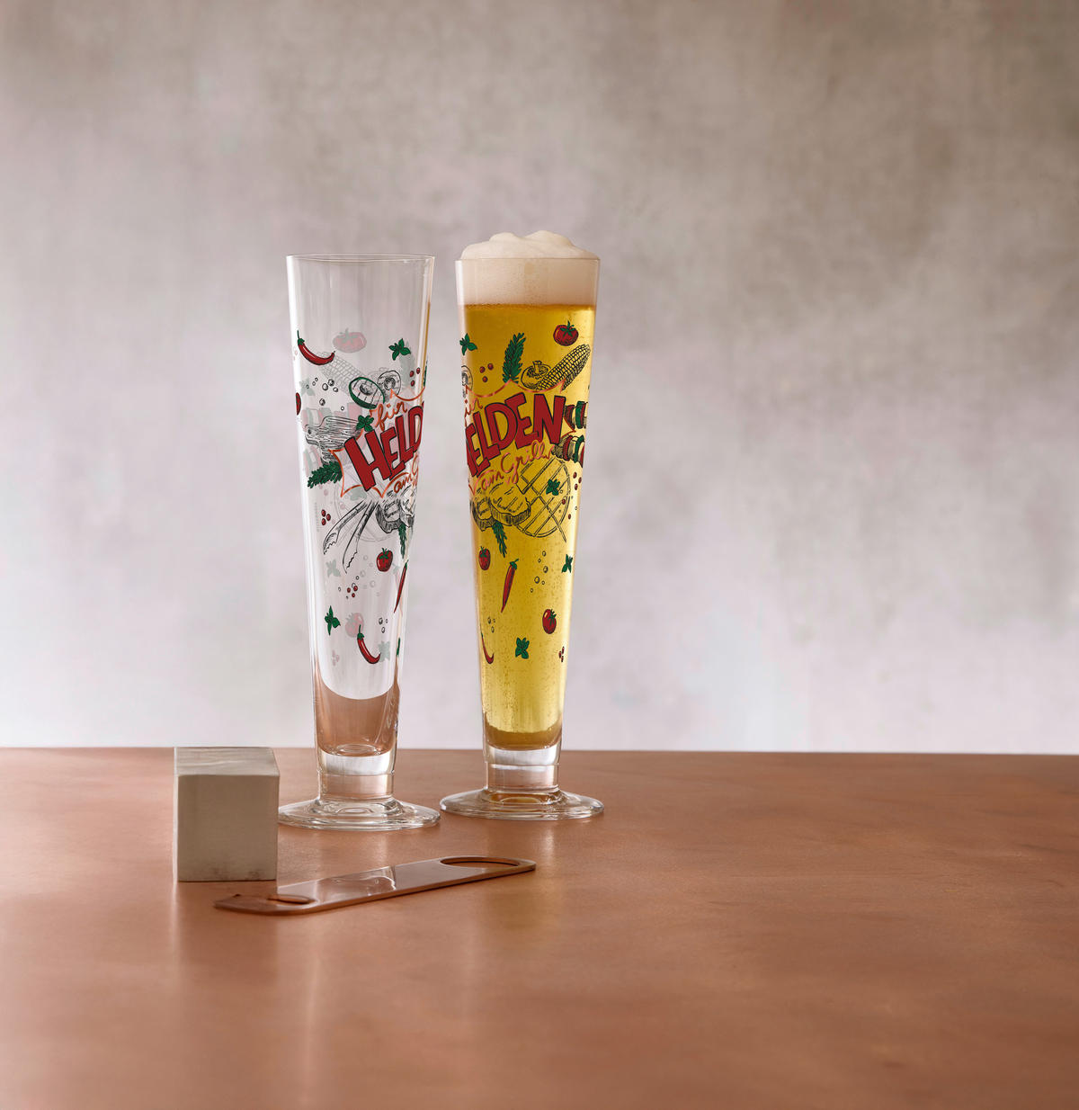 CHAMPAGNERGLAS 205 ml 2-teilig  - Platinfarben/Goldfarben, LIFESTYLE, Glas (7,2/24/7,2cm) - Ritzenhoff