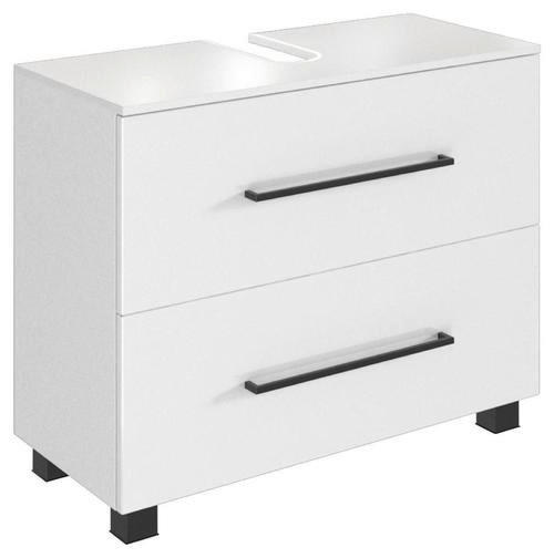 WASCHBECKENUNTERSCHRANK 70/54/35 cm  - Schwarz/Weiß, KONVENTIONELL, Holzwerkstoff/Kunststoff (70/54/35cm) - Held