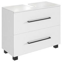 SKRINKA POD UMÝVADLO, biela, biela, 70/54/35 cm - čierna/biela, Konventionell, kov/kompozitné drevo (70/54/35cm) - Held