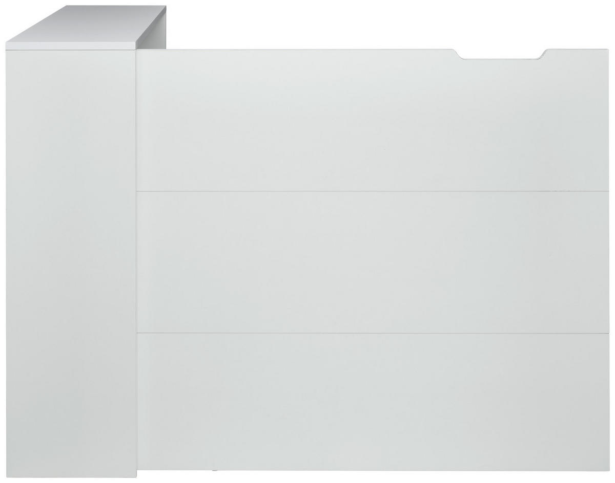 SCHREIBTISCH  Weiß  - Weiß, MODERN, Holzwerkstoff/Metall (115/100/30cm) - MID.YOU