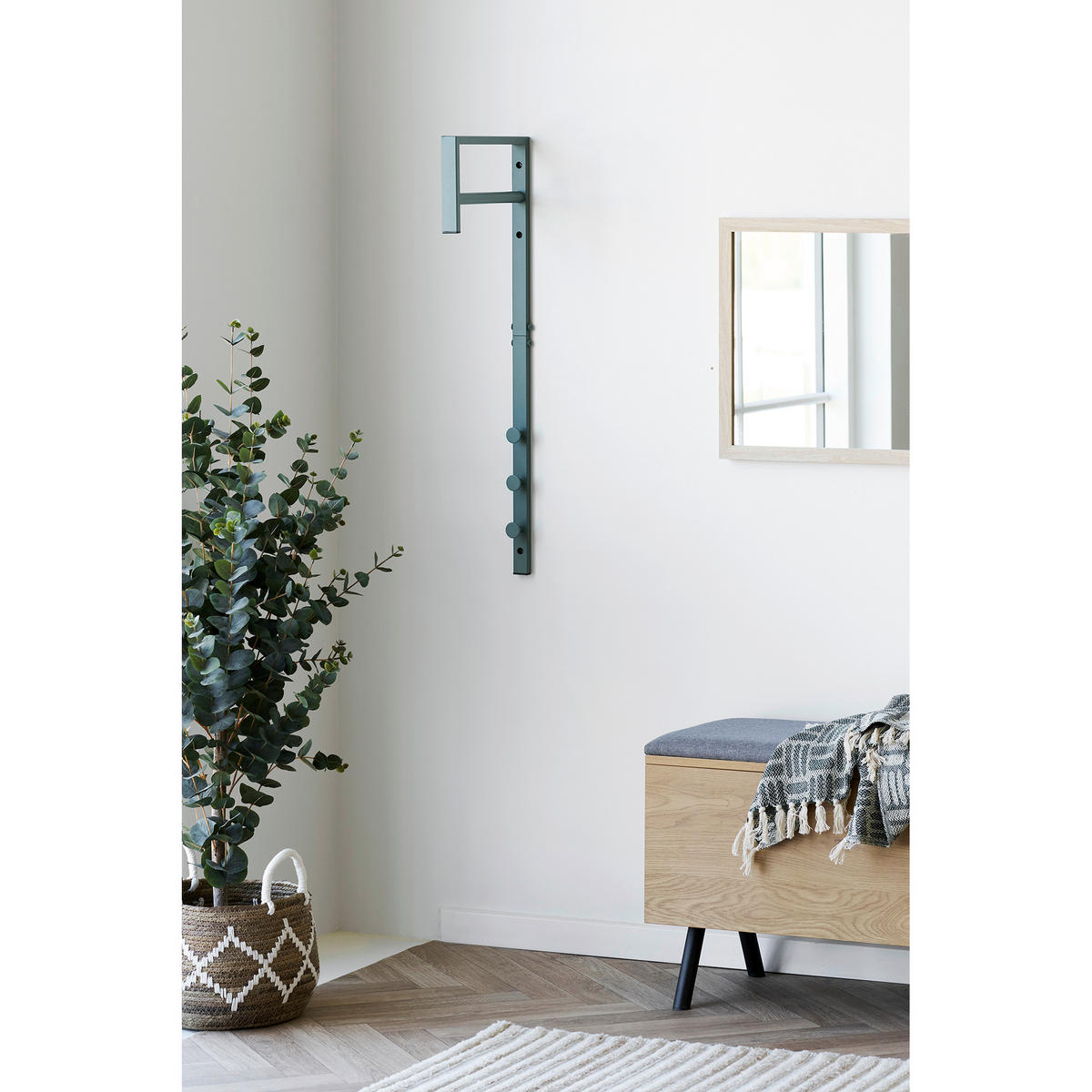 WANDGARDEROBE - Mintgrün, Basics, Metall (30/82/3cm)