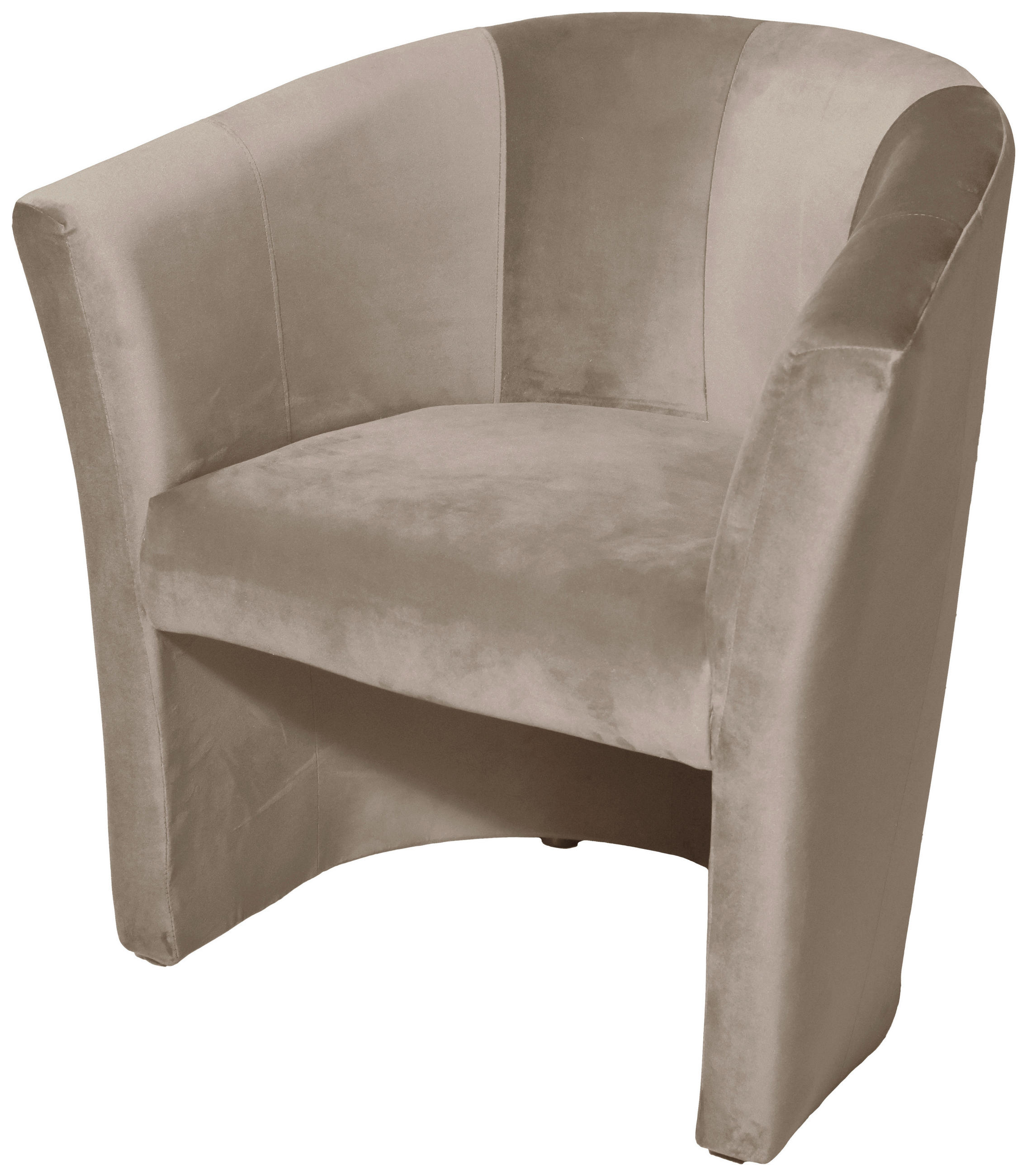 RELAXSESSEL Velours    - Taupe/Schwarz, Design, Kunststoff/Textil (75/76/65cm) - MID.YOU