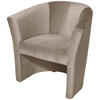 RELAXSESSEL Velours    - Taupe/Schwarz, Design, Kunststoff/Textil (75/76/65cm) - MID.YOU