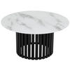 COUCHTISCH in Metall, Glas 80/80/40 cm  - Weiss/Schwarz, Design, Glas/Metall (80/80/40cm) - Livetastic
