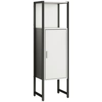 MIDISCHRANK 33/114/30 cm  - Weiss/Silberfarben, Modern, Holzwerkstoff/Kunststoff (33/114/30cm) - MID.YOU