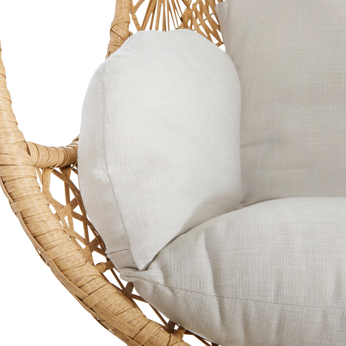 HÄNGESESSEL 102/195/115 cm Stahl  - Naturfarben/Grau, MODERN, Kunststoff/Textil (102/195/115cm) - Ambia Garden