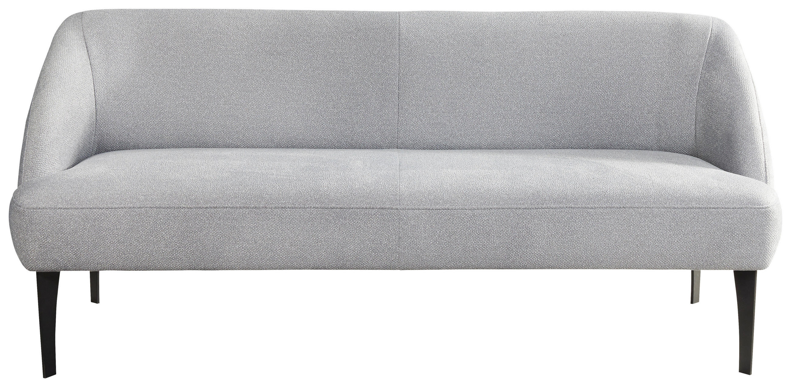 SITZBANK 177/85/72 cm Webstoff Hellgrau Metall  - Hellgrau/Schwarz, KONVENTIONELL, Textil/Metall (177/85/72cm) - Moderano
