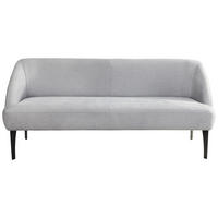 SITZBANK 217/85/72 cm Webstoff Hellgrau Metall  - Hellgrau/Schwarz, KONVENTIONELL, Textil/Metall (217/85/72cm) - Moderano