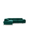 ECKSOFA Grün Samt  - Silberfarben/Grün, Design, Textil/Metall (205/278cm) - MID.YOU