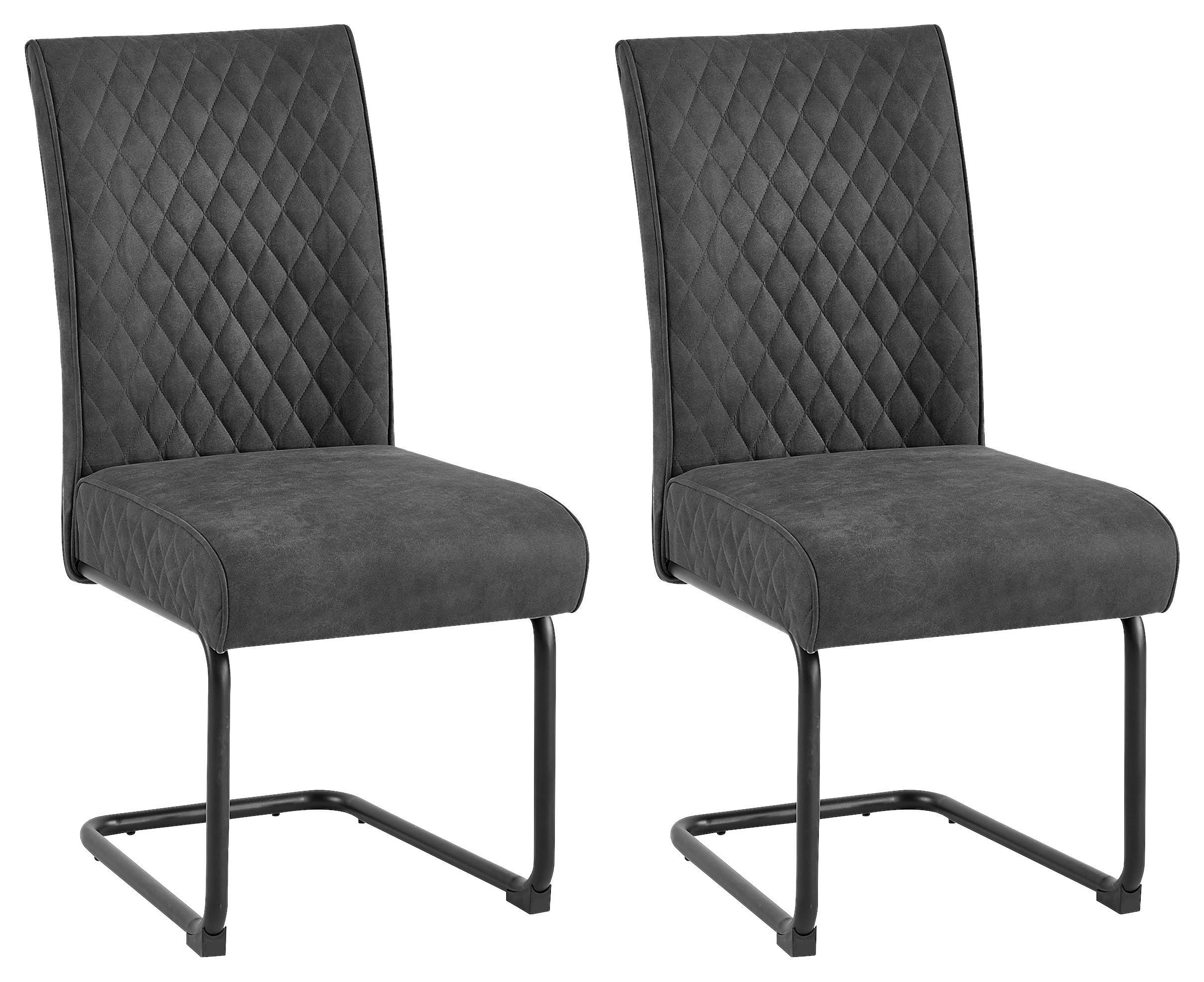 Mid.you Schwingstuhl-Set Schwarz, Anthrazit 45x95x60 cm