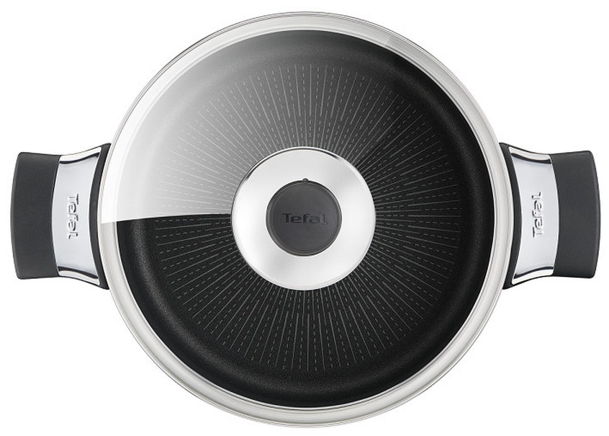 STEKGRYTA 24 cm  - svart/transparent, Design, metall/glas (24cm) - Tefal
