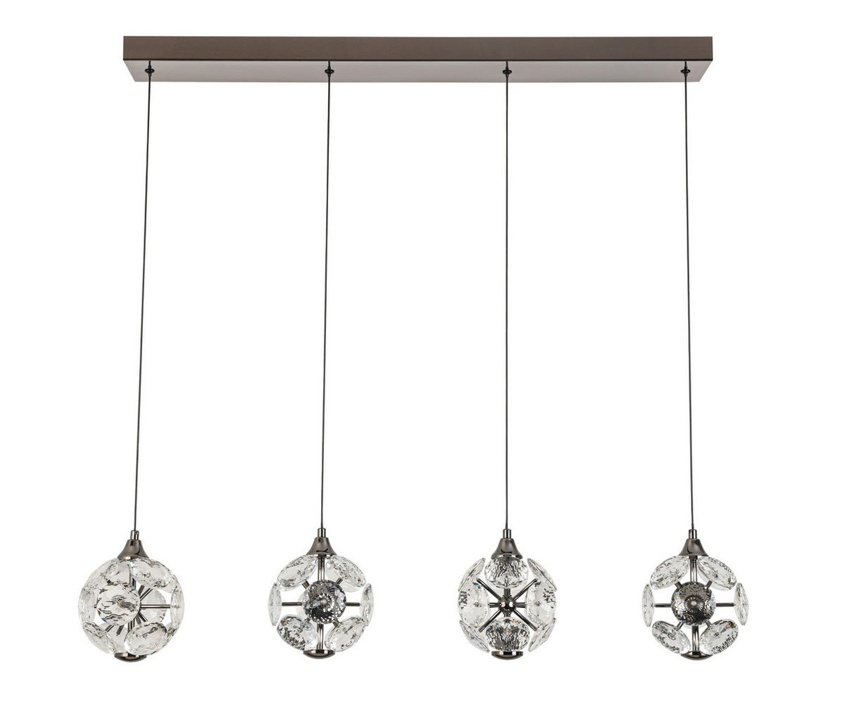 LED FÜGGŐLÁMPA 93/15/150 cm  - krómszínű, Trend, Üveg/fém (93/15/150cm) - Ambiente
