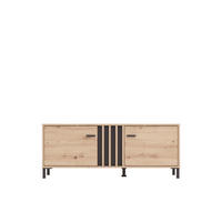 TV DIEL, čierna, dub artisan, 131,4/52/40 cm - čierna/dub artisan, Basics, kompozitné drevo/plast (131,4/52/40cm) - Hom`in