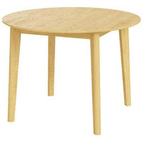 MATBORD 120/120/74 cm massivt trä, delar i massivt trä  trä utdragbar, finns i olika träslag rund ekfärgad  - ekfärgad, Klassisk, trä (120/120/74cm) - Skovby