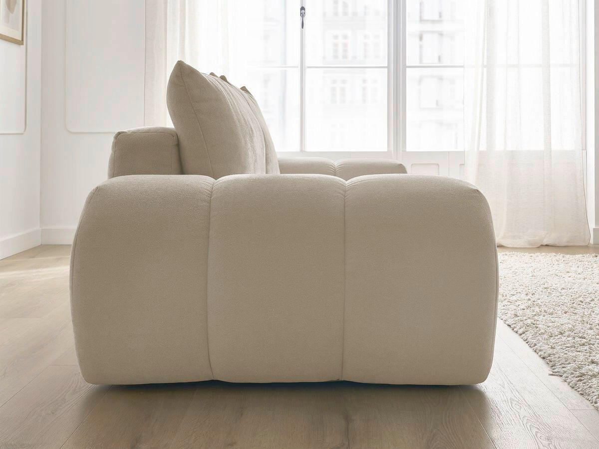 SCHLAFSOFA EVEREST  mit Rücken echt, Armteil links, Armteil rechts Struktur Taupe  - Taupe/Schwarz, MODERN, Kunststoff/Textil (278/90/115cm)