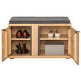 GARDEROBENBANK  in 90/51,7/38 cm  - Wildeiche/Anthrazit, Natur, Holz/Holzwerkstoff (90/51,7/38cm) - Linea Natura