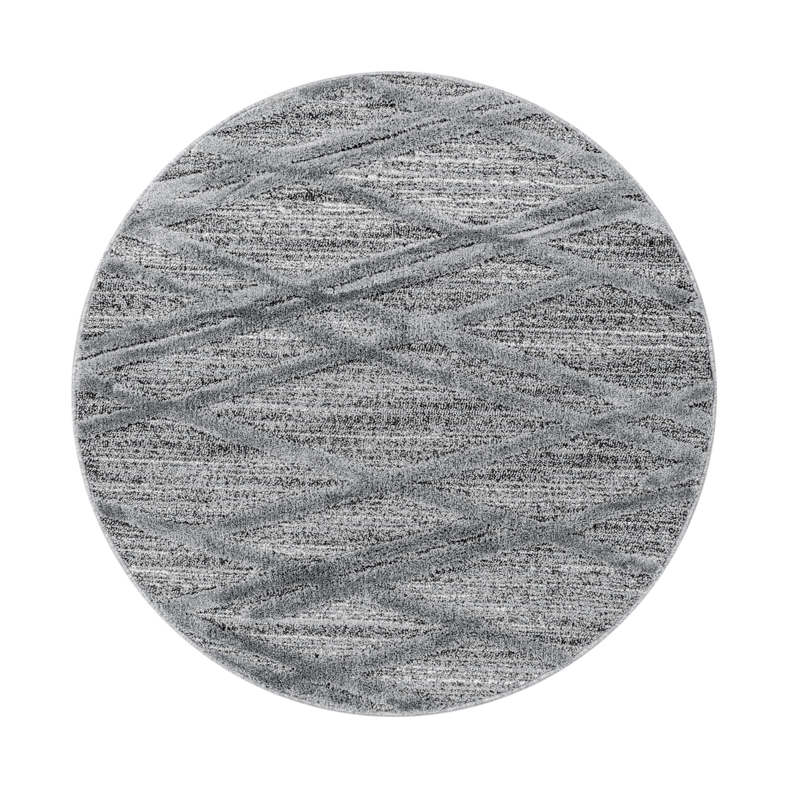 VÄVD MATTA 120 cm Pisa 4706 grau  - grå, Klassisk, textil (120cm)