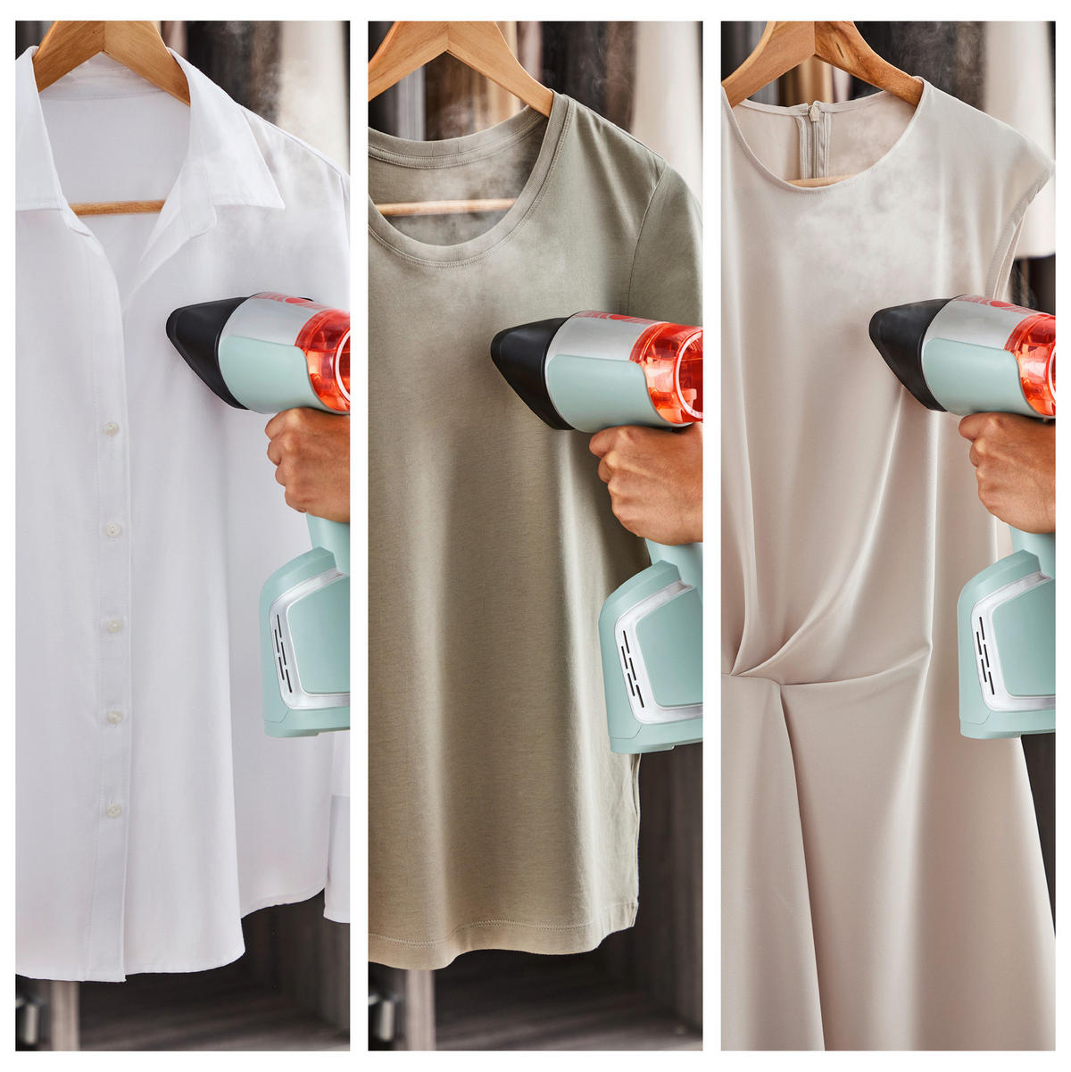 DAMPFBÜRSTE - Salbeigrün, Basics, Kunststoff (14,0/32,5/16cm) - Tefal