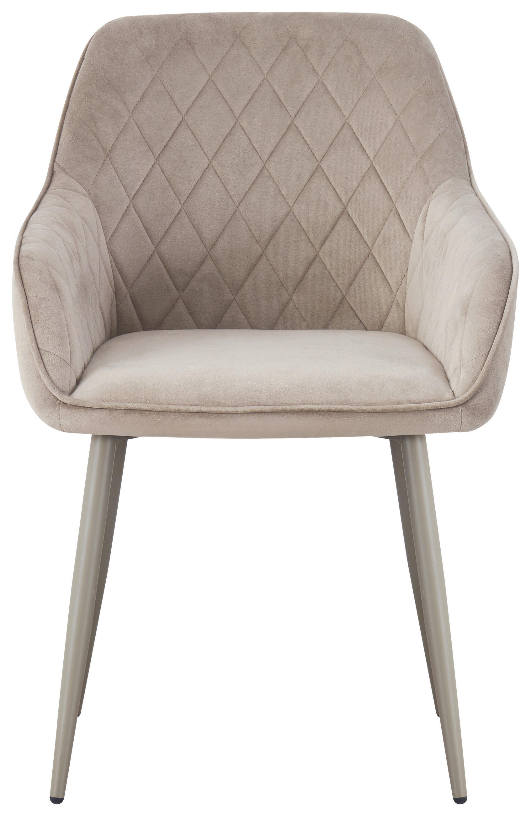 ARMLEHNSTUHL  in Eisen Samt  - Taupe, Design, Textil/Metall (56/82.5/61.5cm) - Novel
