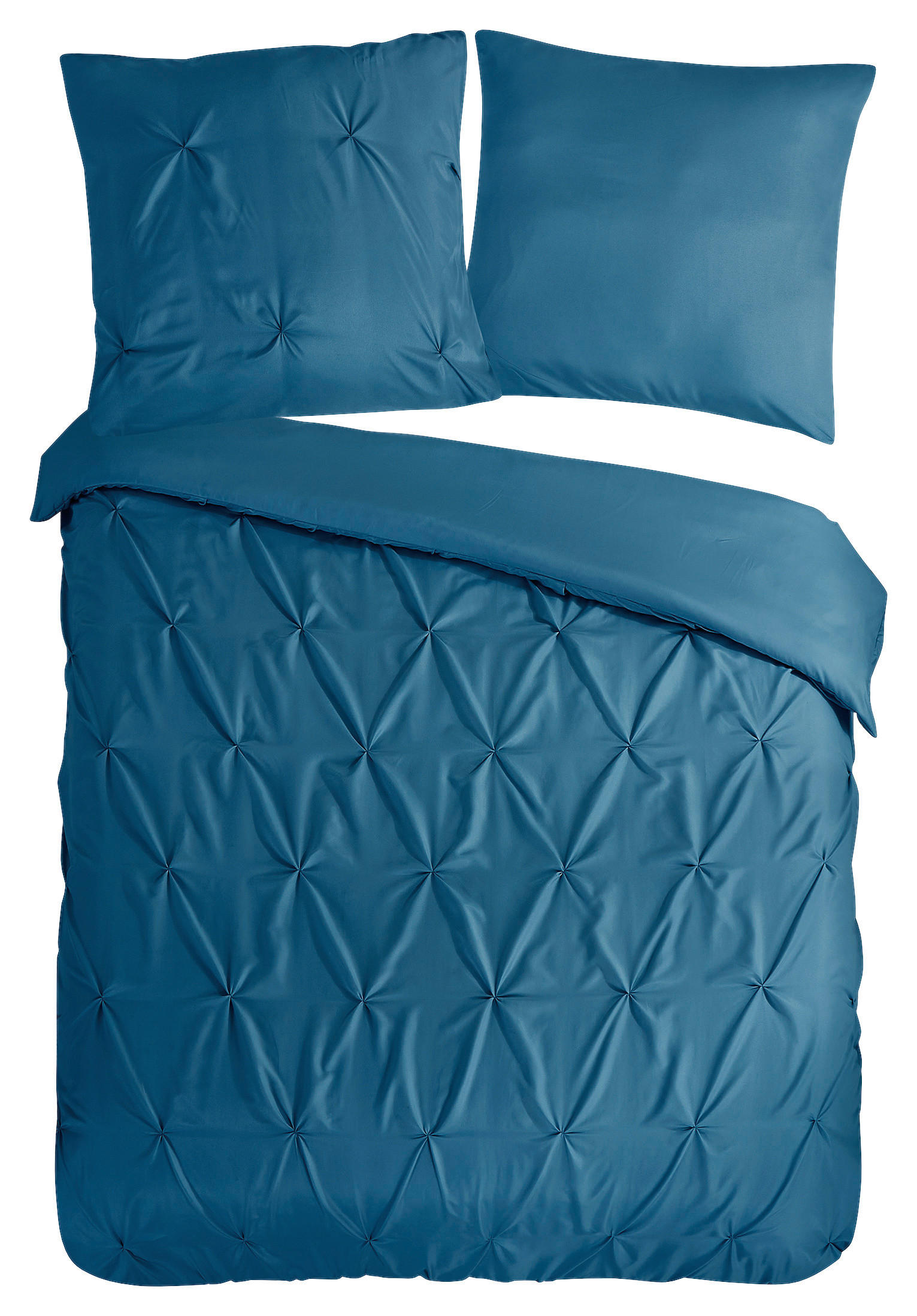 BETTWÄSCHE Elegance Mikrofaser 135/200 cm  - Petrol, Basics, Textil (135/200cm)