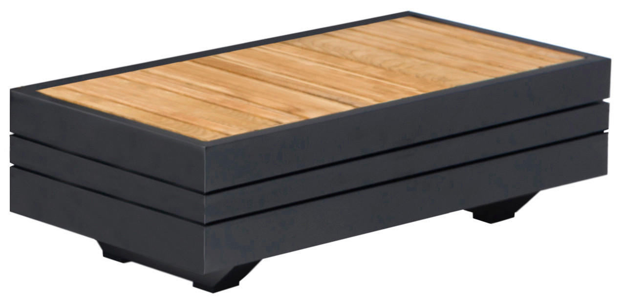 GARTENBEISTELLTISCH - Anthrazit, Modern, Holz/Metall (74/37/22,5cm) - Zebra 