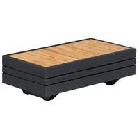 GARTENBEISTELLTISCH - Anthrazit, Modern, Holz/Metall (74/37/22,5cm) - Zebra 