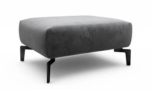 HOCKER in Textil Anthrazit  - Anthrazit/Schwarz, Design, Textil/Metall (90/70/46cm) - SENSOO