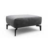 HOCKER in Textil Anthrazit  - Anthrazit/Schwarz, Design, Textil/Metall (90/70/46cm) - SENSOO