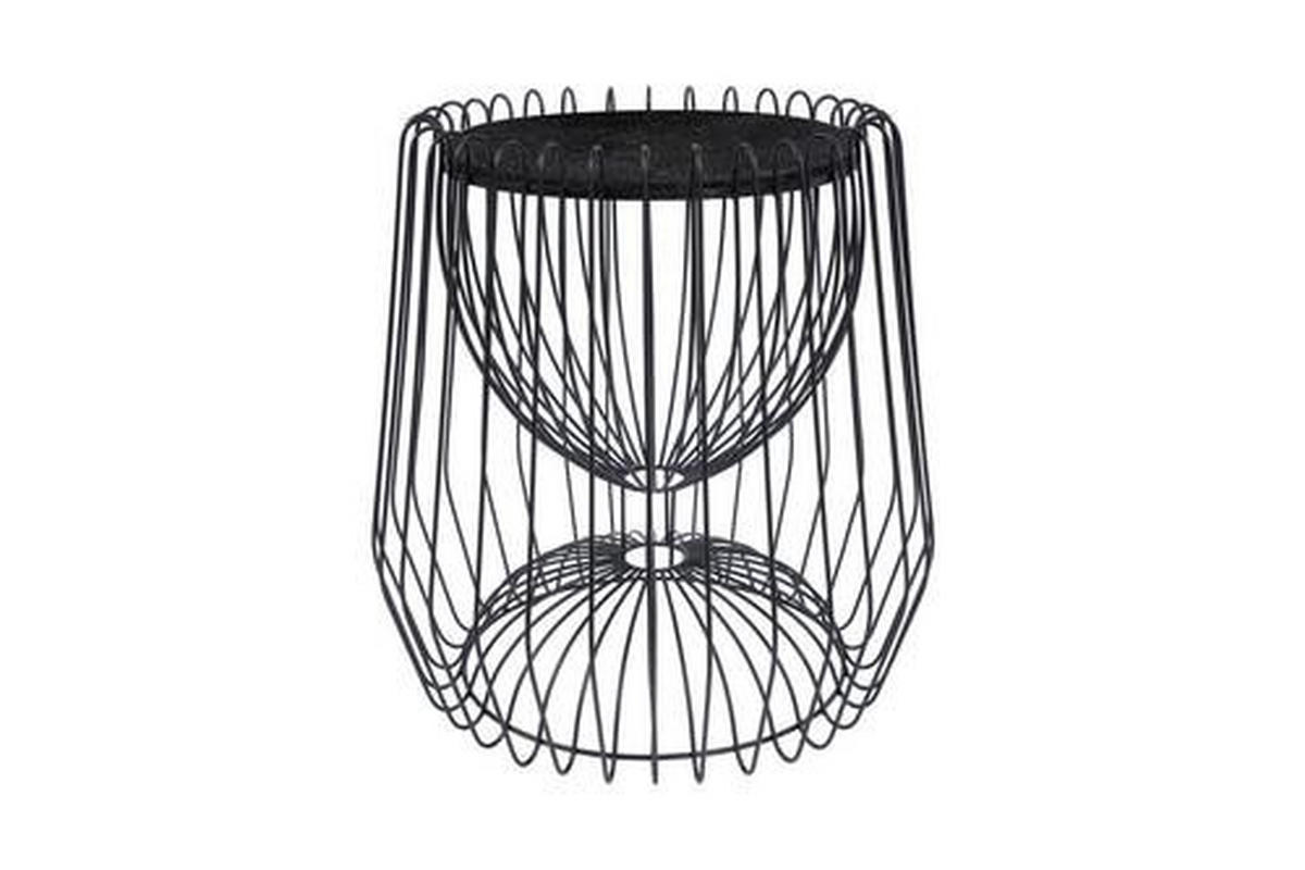 PRÍRUČNÝ STOLÍK, čierna - čierna, Basics, kov/kameň (50/50/51cm)