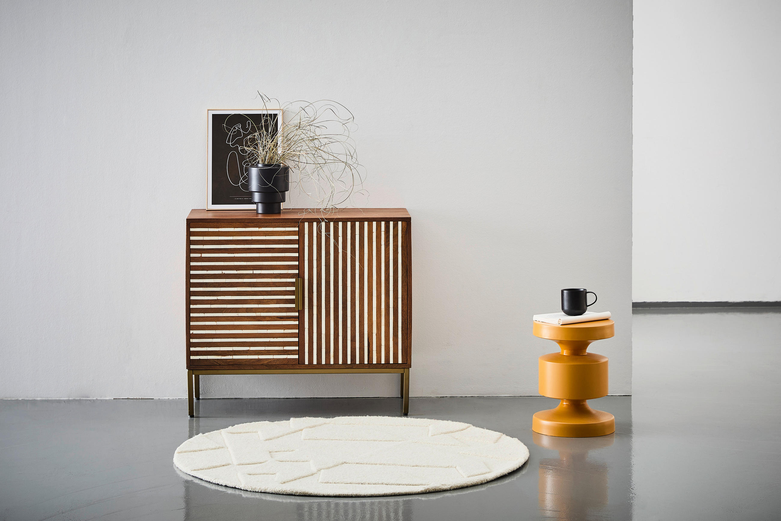 KOMMODE  in 85/75/40 cm  - Schwarz/Honig, LIFESTYLE, Holz/Kunststoff (85/75/40cm) - Livetastic