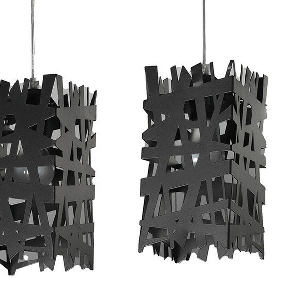 ZÁVĚSNÉ SVÍTIDLO, 55/100 cm  - černá, Design, kov (55/100cm)