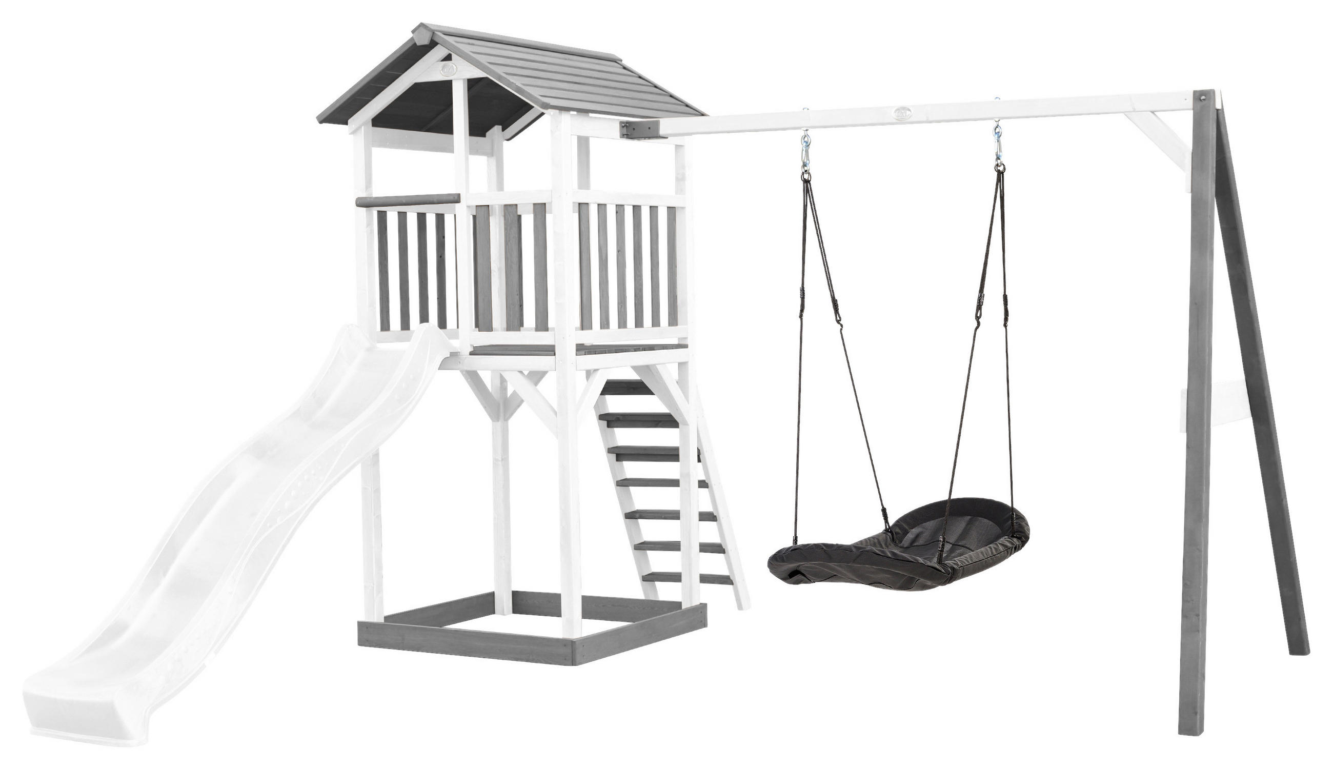 XXXLutz Spielturm Grau, Schwarz, Weiß 356.6x241.9x349 cm