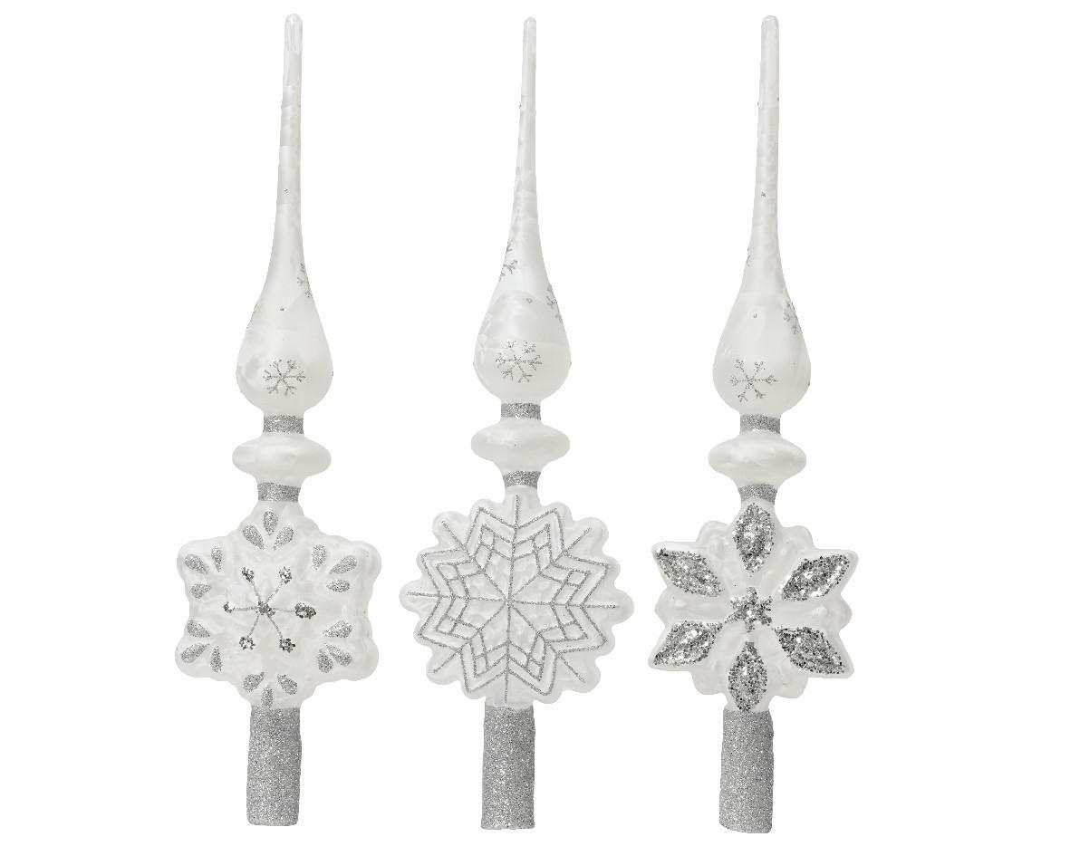 CHRISTBAUMSPITZE  - Weiss, Basics, Glas (10,00/4,50/35,00cm)