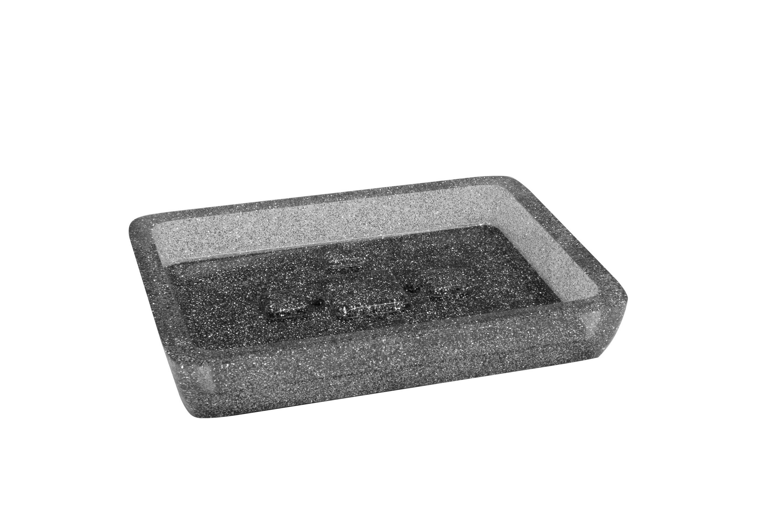 SZAPPANTARTÓ műanyag  - fekete, Basics, műanyag (8,7/2/12,3cm) - Sadena