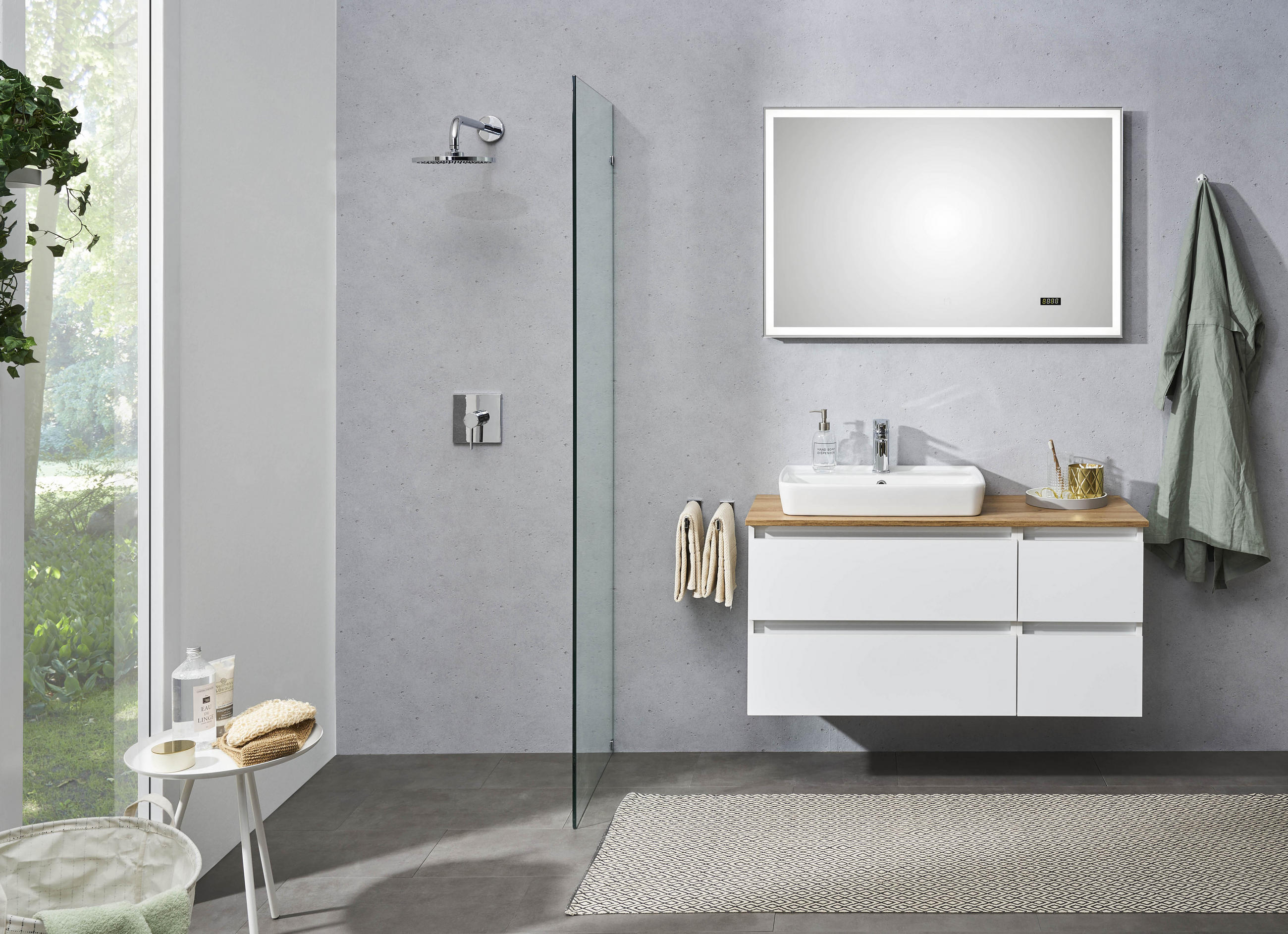 BADEZIMMERSPIEGEL 90/70/3 cm - Basics, Glas (90/70/3cm) - Xora
