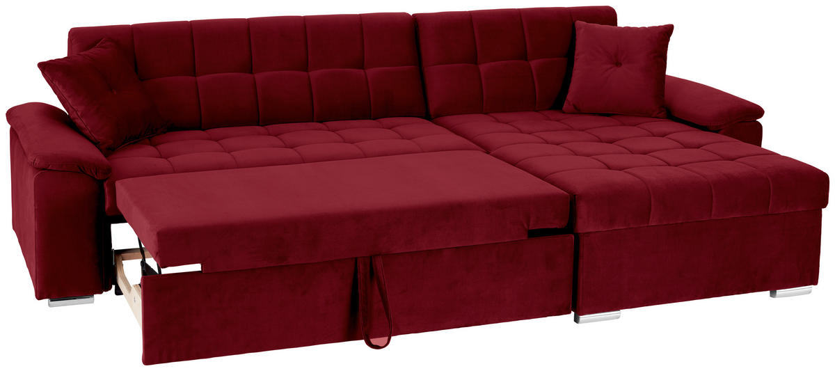 ECKSOFA Rot Zierkissen  - Rot, Trend, Textil (257/167cm) - Livetastic